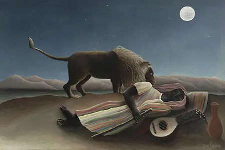 Henri Rousseau's The Sleeping Gypsy (1897)